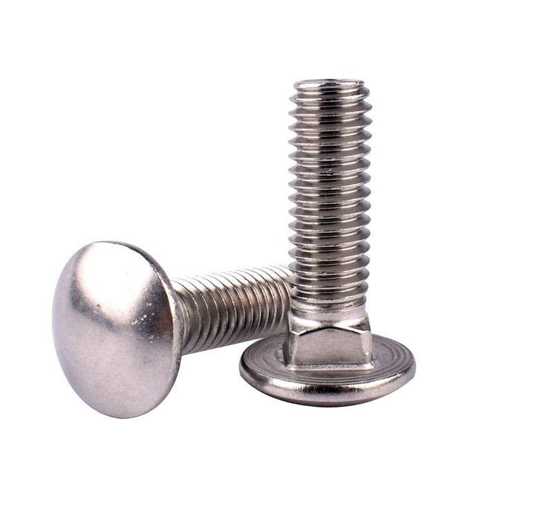 VAMUOEFL 5/16-18 x 3/4" Carriage Bolts Screws, 18-8 Stainless Steel 304, Round Head, Square Neck, UNC Fully Machine Coarse Threaded,10Pcs - Image 4